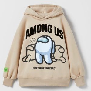 ZARA AMONG US TM FLOCKED SWEATSHIRT